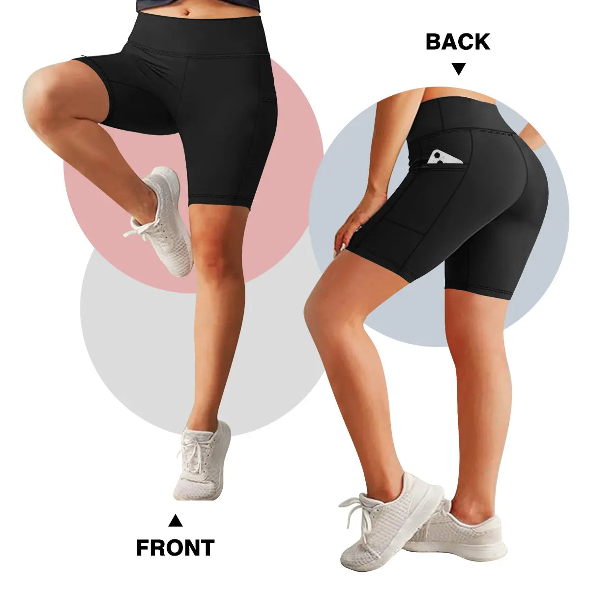 3 Pack plus Size Biker Shorts with Pockets for Women High Waist Tummy Control Shorts for Yoga Workout Shorts
