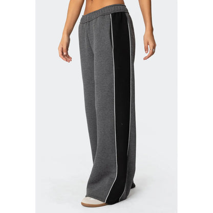 Contrast Panel Sweatpants