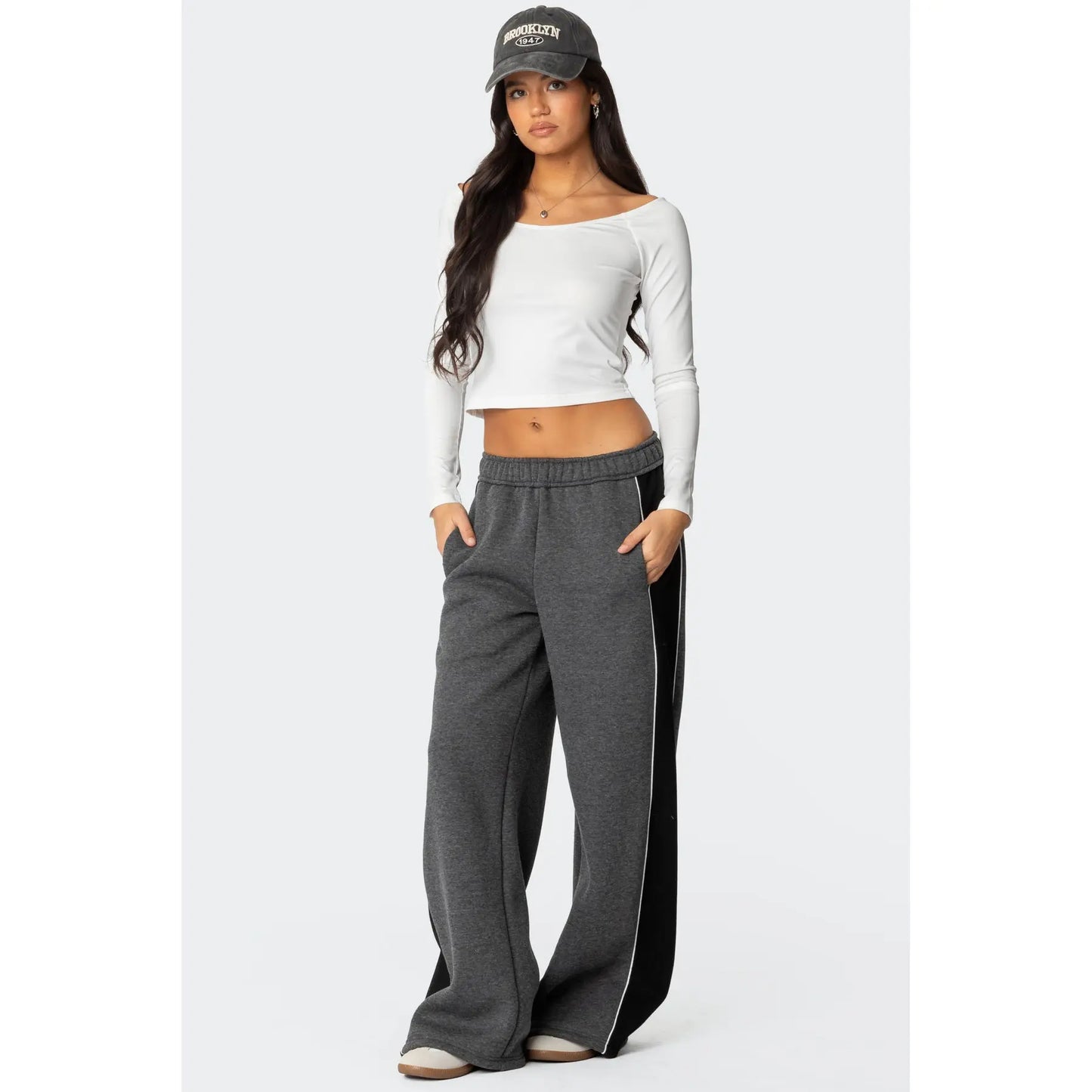 Contrast Panel Sweatpants