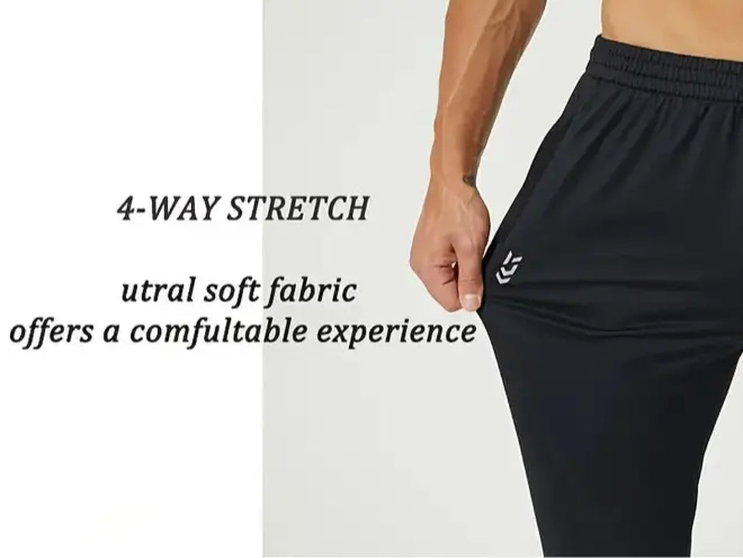 Men'S 2 Pack Sweatpants with Zipper Pockets Jogging Pants Suit Tapered Athletic Pants for Men Running,Workout,Lounge Men'S Tapered